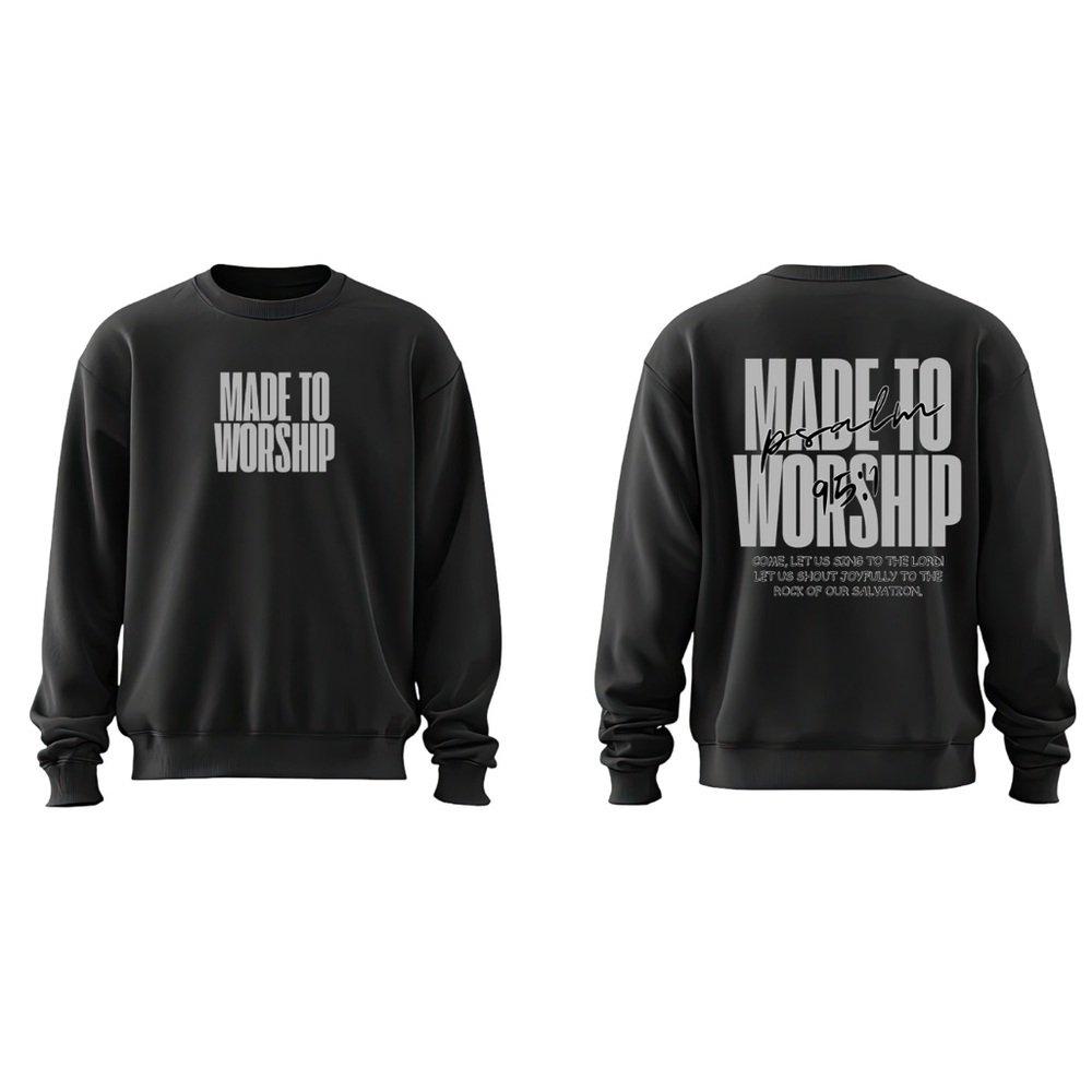 Black Made to Worship Men's Sweater
